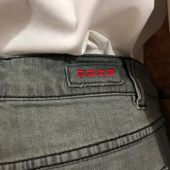 NWOT Peace Love World Two Tone Side Slit Fray Edge Wide Leg Cotton Stretch Jean - Picture 10 of 15